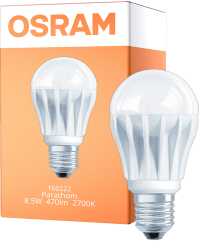OSRAM Parathom packaging, rendered from product data